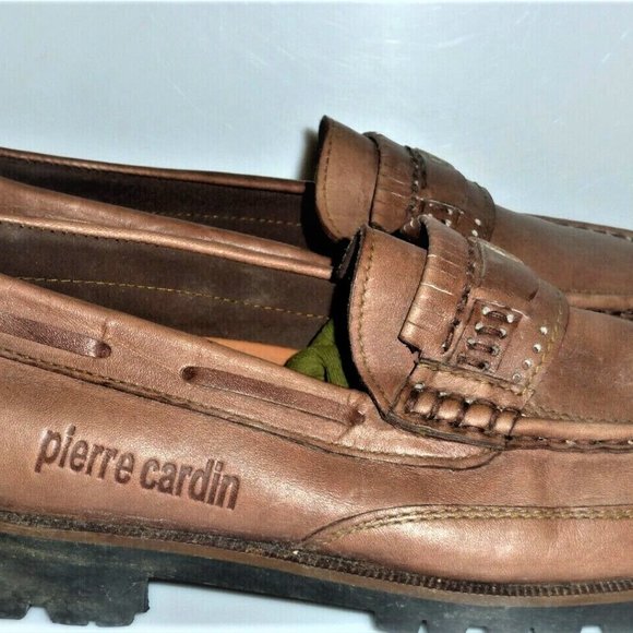 SHO1 Vintage Pierre Cardin MEN'S SHOES Size 9M Men's Loafers Slip On Shoes Boat - Picture 4 of 14